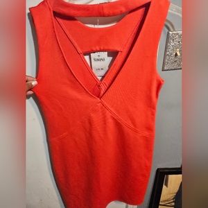 Zara shift dress.  Orange.